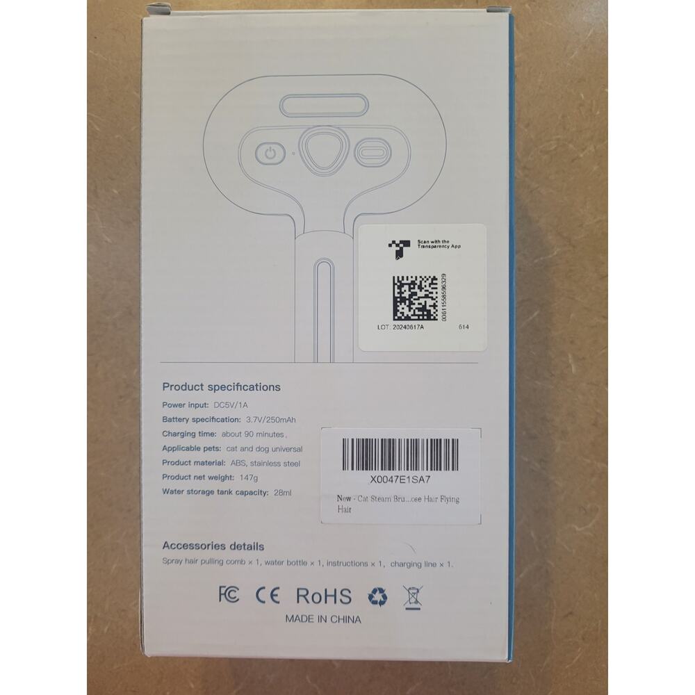 Pet Spray Hair Comb Prevent Fly Away Hair USB Charge NEW - Picture 5 of 6